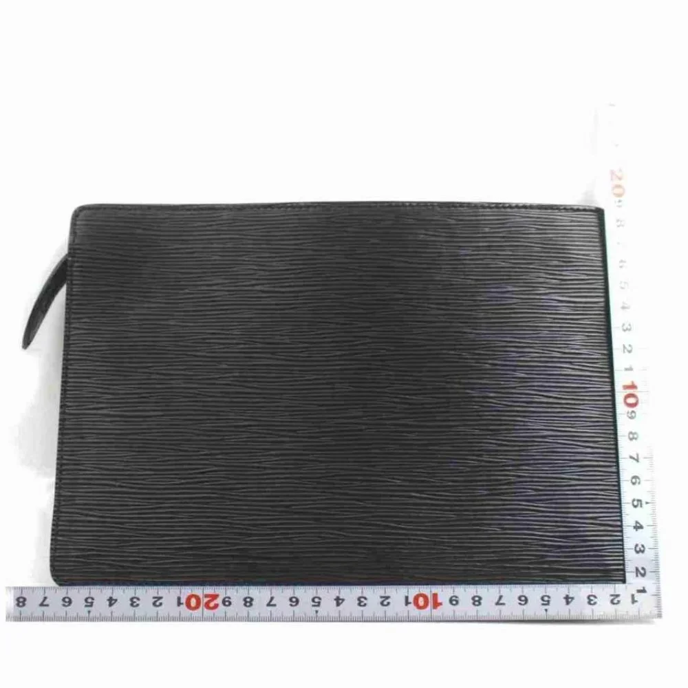 Louis Vuitton Black Epi Pochette Home Envelope